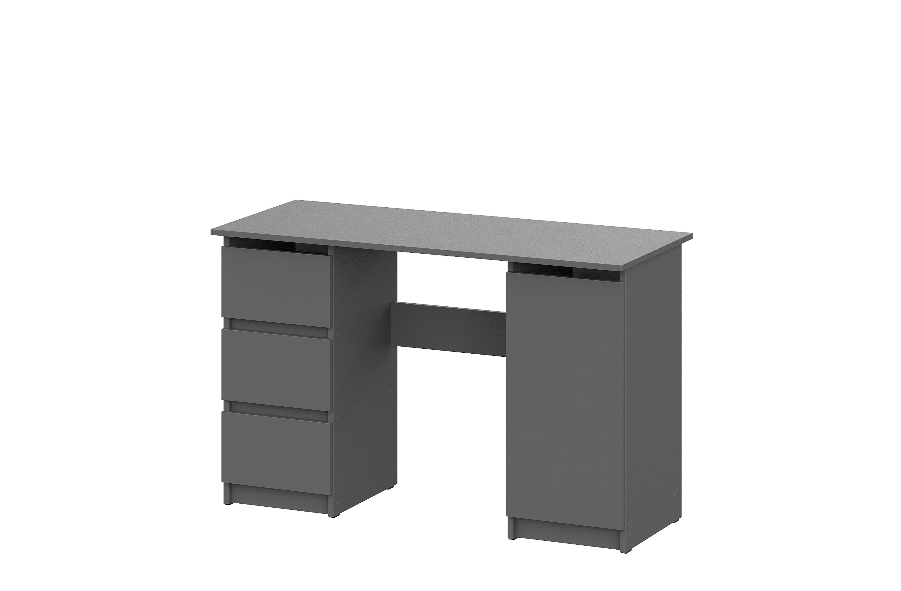 Стол письменный "Денвер" с ящиками 1,2м (SV) (Графит)